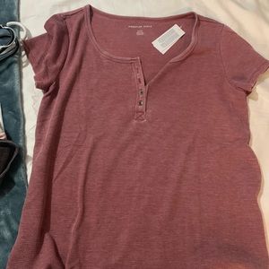 American eagle oversized Henley T-shirts